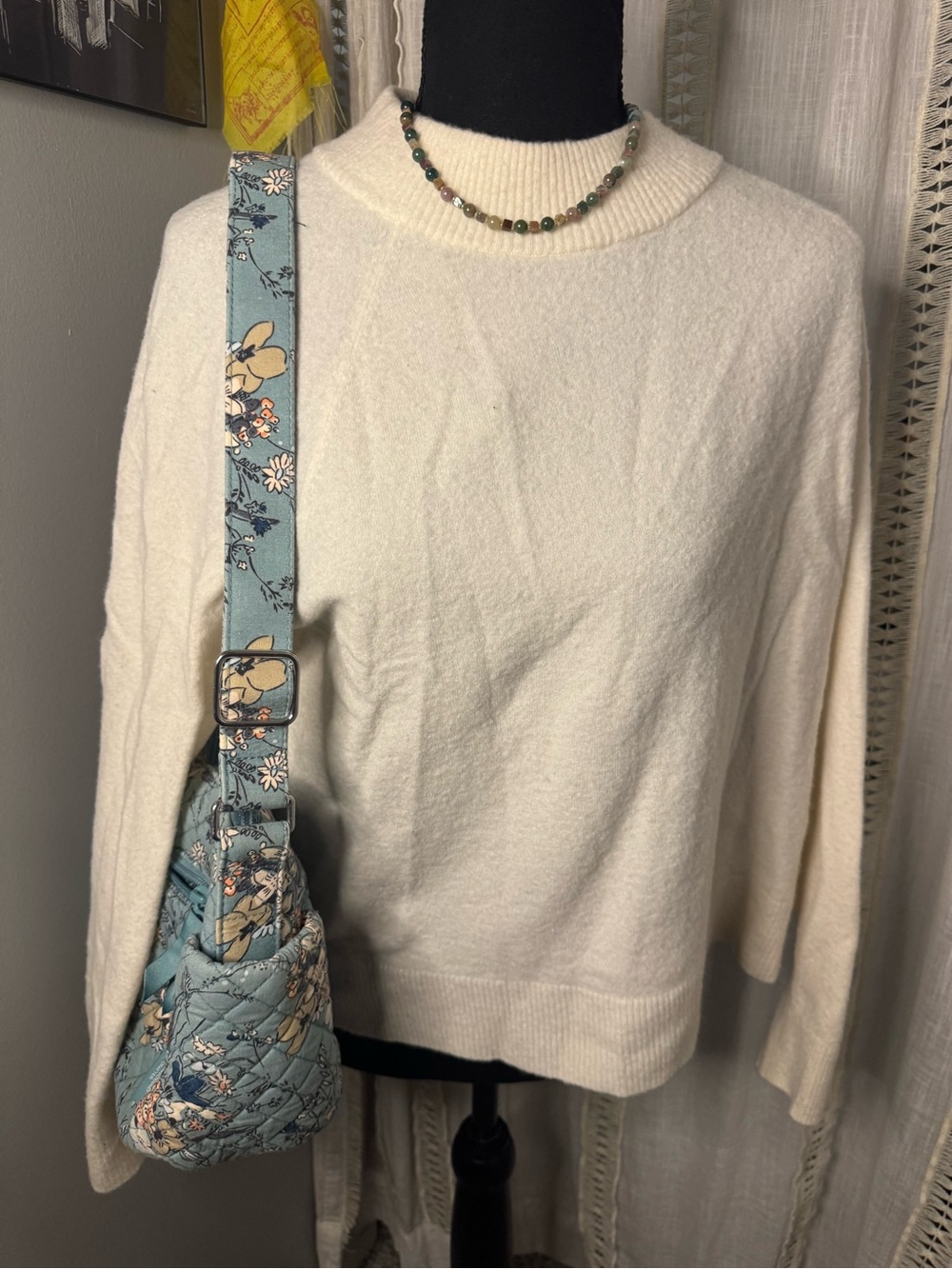 Athleta Cream Crewneck Sweater